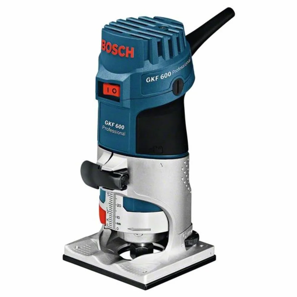 Bosch Professional Rifilatore Gkf 600 (Incl. Chiave Fissa, Guida Parallela, Binario, Pinze 6+8 Mm, in Valigetta Professionale)