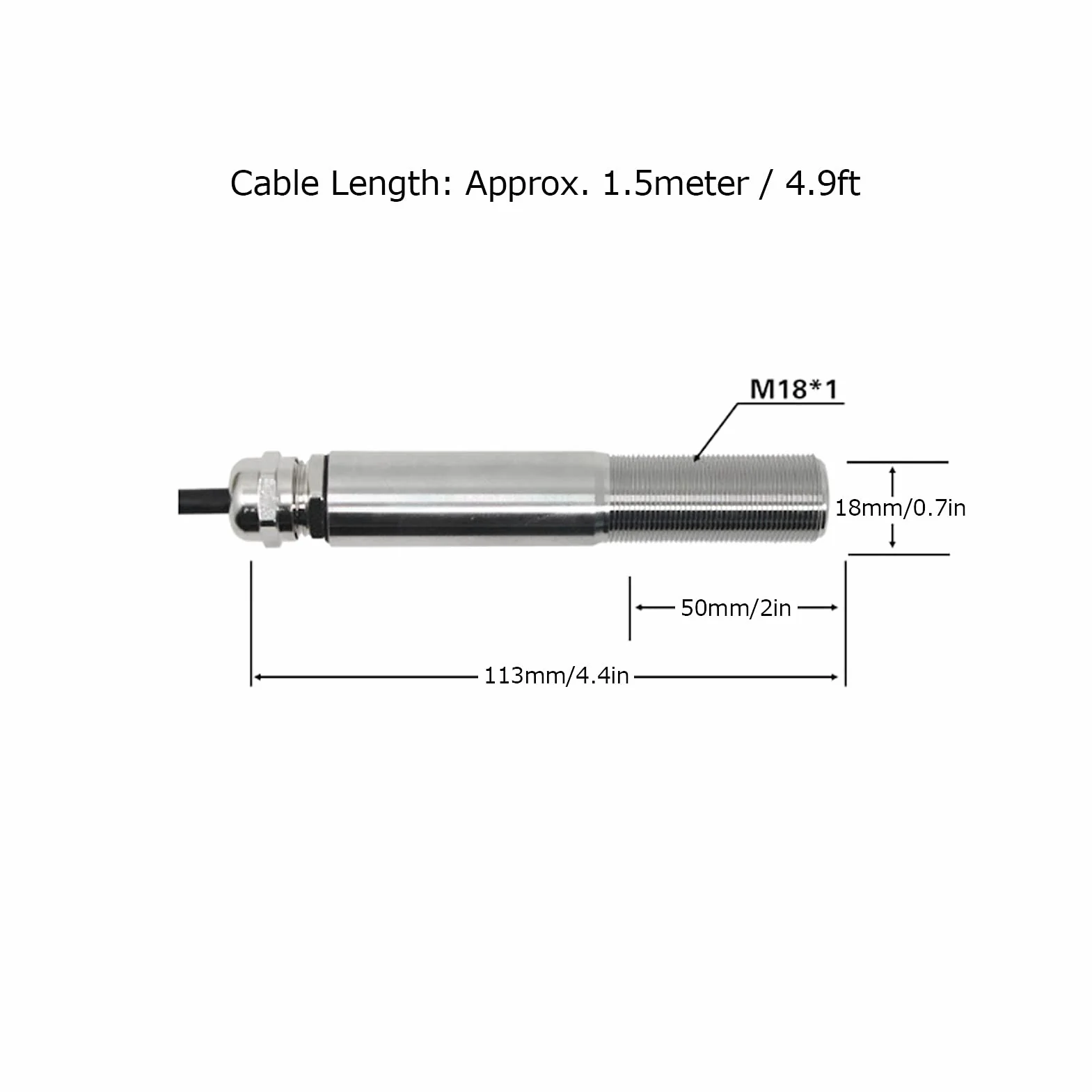 Modulo Sensore di Temperatura a Infrarossi Senza Contatto 4-20 mA Trasmettitore 0~100℃ 10-30 V CC
