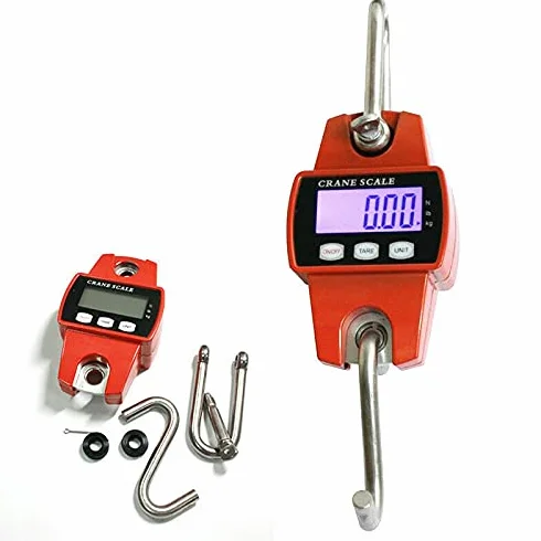 Bilancia sospesa, 300 kg, 660 Lb, bilancia digitale LCD, con gancio per pesare, per agricoltura, caccia, peso dell'arco, pesce grande con sensore preciso