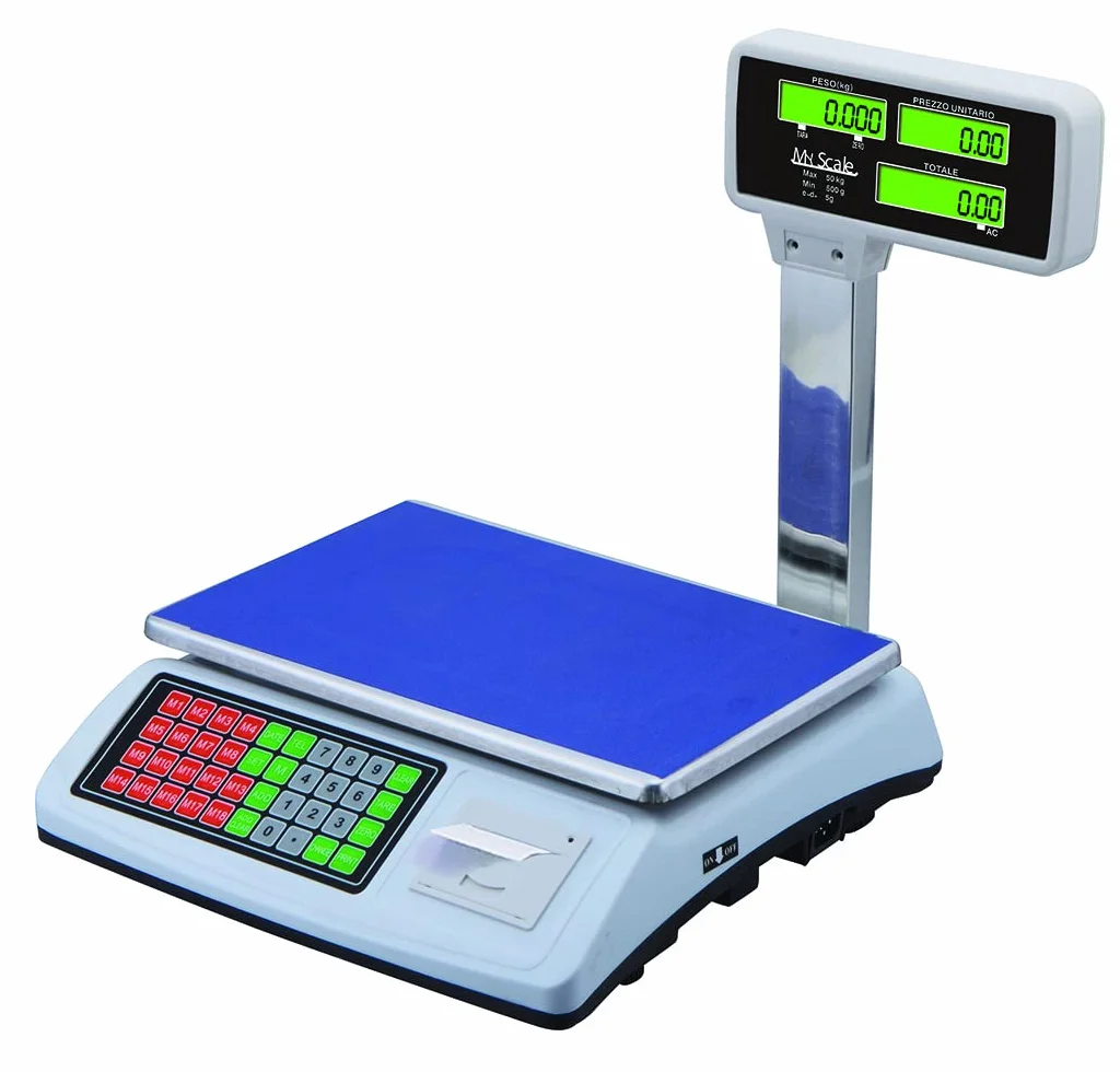 Bilancia Elettronica Digitale Commerciale 50 kg Precisione 1/3000 F.S.