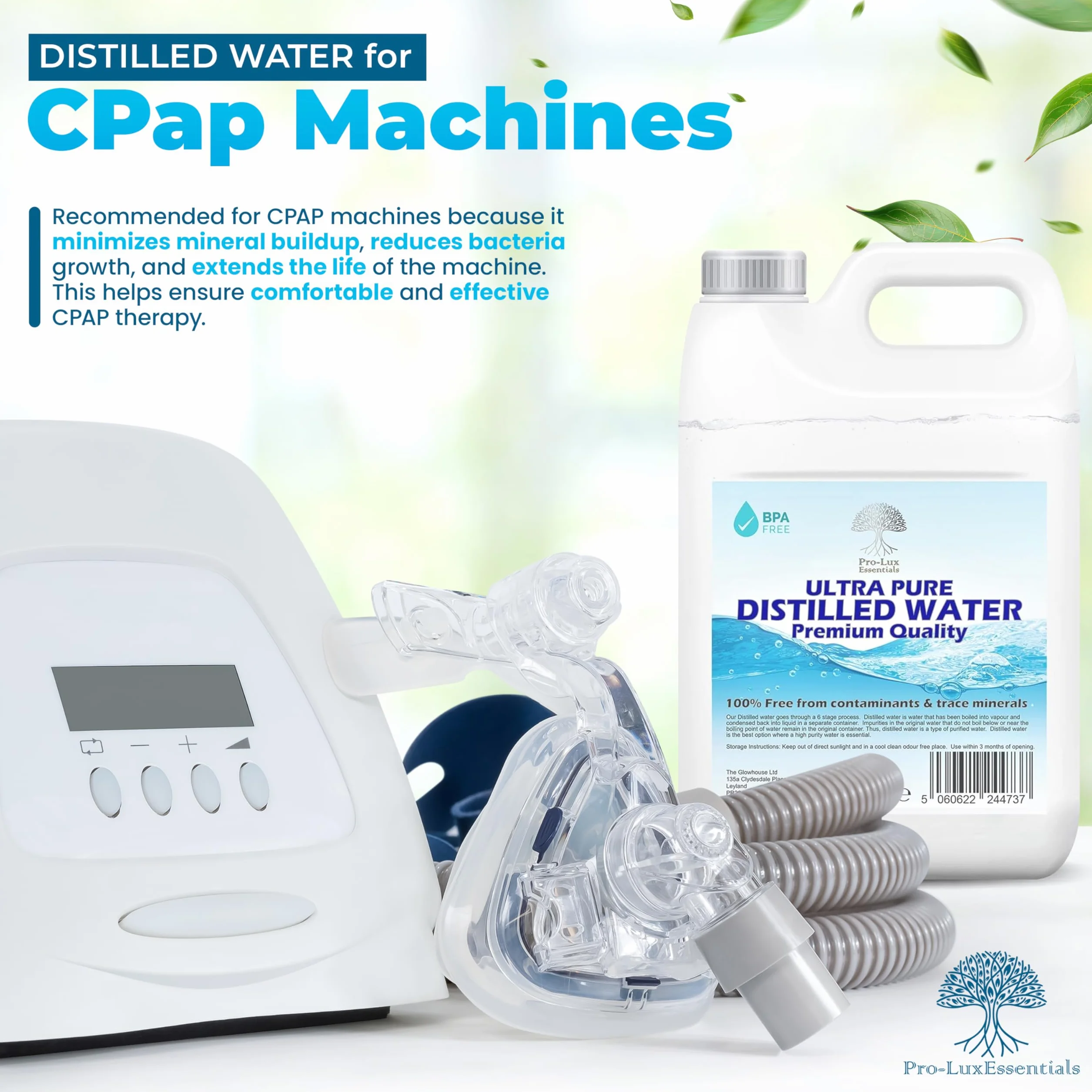 Acqua distillata pura 100% 20 litri per CPap, ferri da stiro, umidificatori