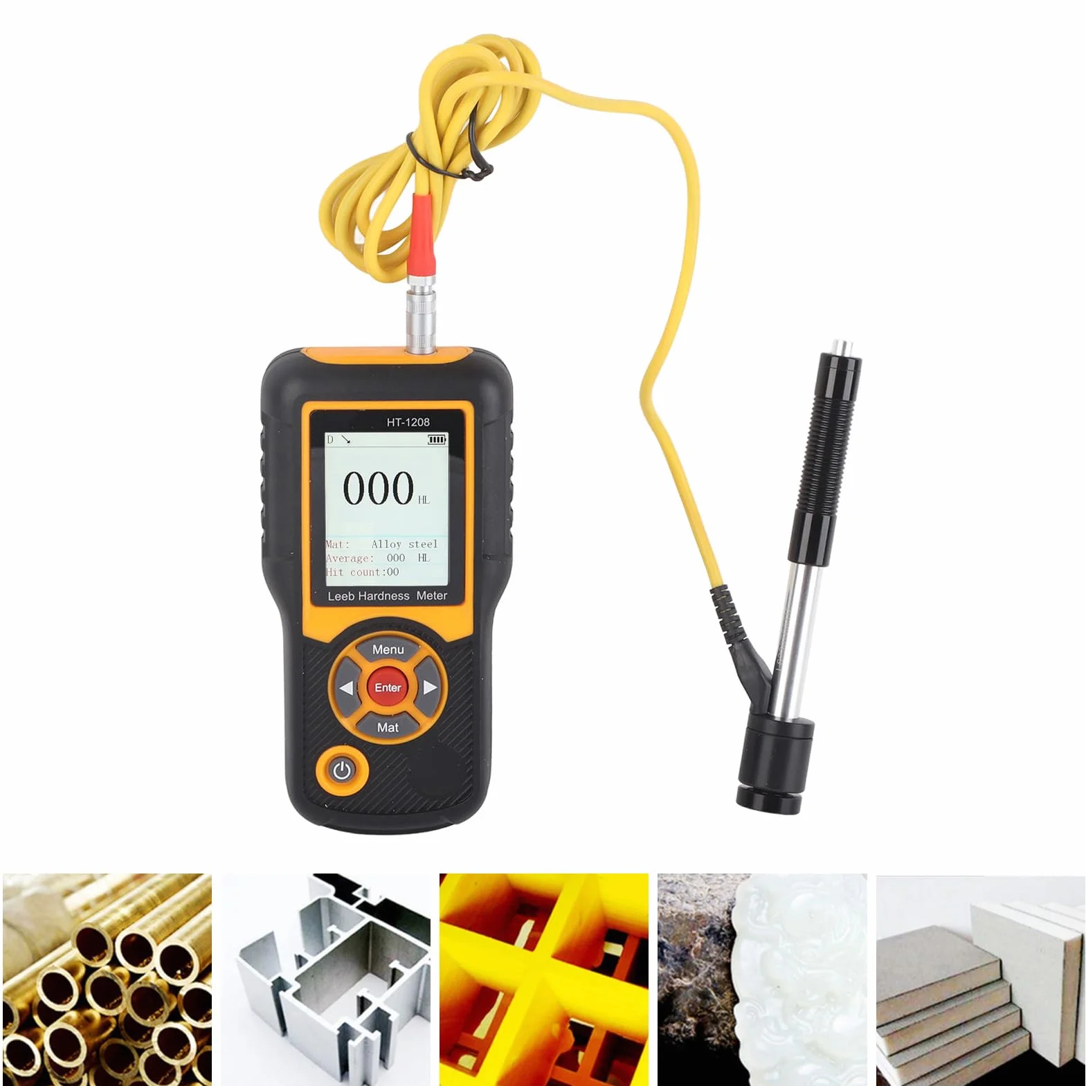 Kit Tester di Durezza Portatile Leeb Palmare Digitale 170-960 HLD per Metalli Acciaio Ferro