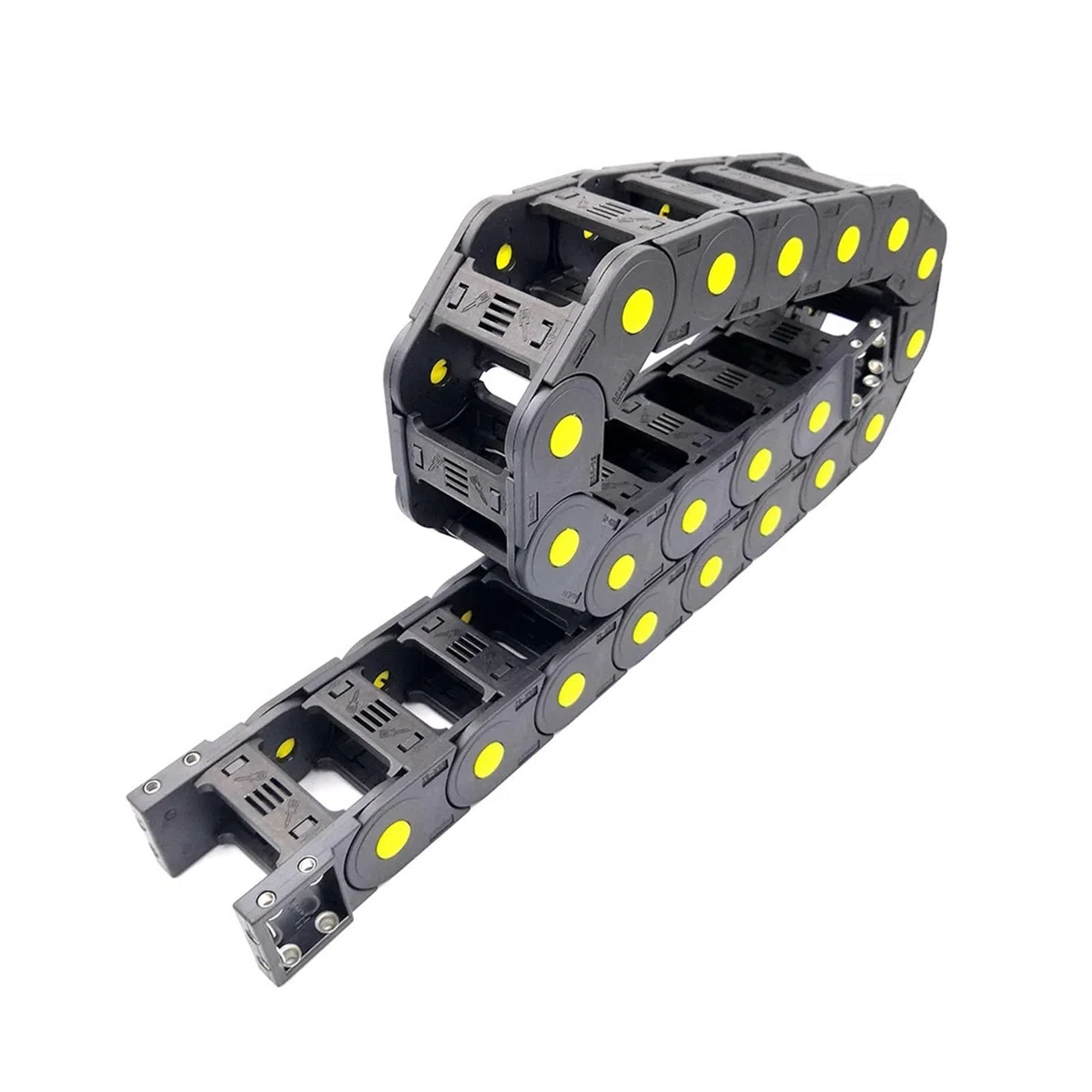 Cavo della catena di trascinamento Portacavo portacavi serie 25 da 1 metro Trascina X Ponte a catena aperto su entrambi i lati Parti di trasmissione Cavo di traino(R75,25x25 mm)