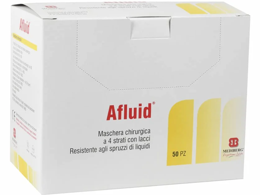 GIMA Mascherina Chirurgica 4 Veli 98% Filtraggio Verde Tipo I