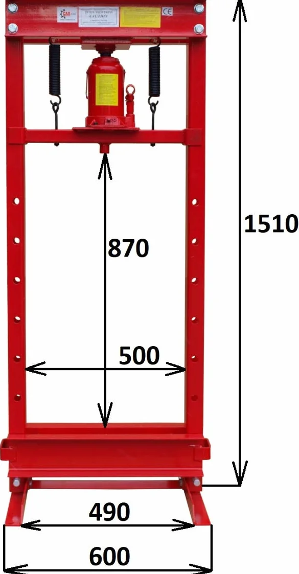 Pressa idraulica 20T officina 20000 kg set pressatura 52 pezzi Carmax