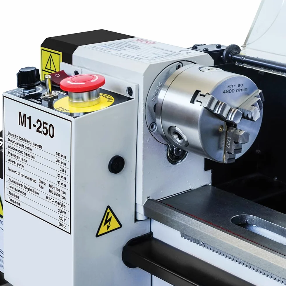 SOGI M1-250 Tornio per metalli da banco 180 x 300 avanzamento automatico longitudinale