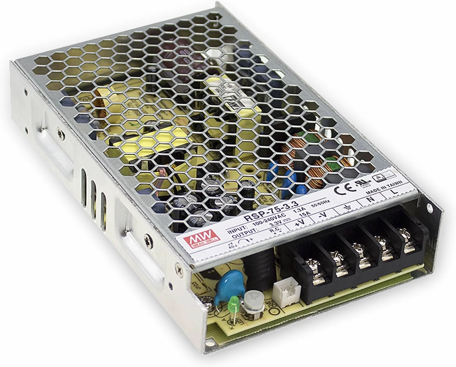 Mean Well RSP-75-48 - Blocco di alimentazione AC/DC, chiuso 1,6 A, 76 W, 48 V/DC, 1 pezzo