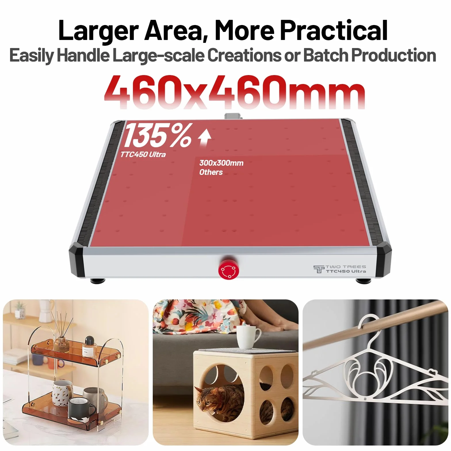 Twotrees TTC450 Ultra 500 W CNC fresatrice commutabile tra CNC e modalità di incisione laser, con controller touch screen da 3,5 pollici, macchina per incisione CNC per metallo, alluminio, legno
