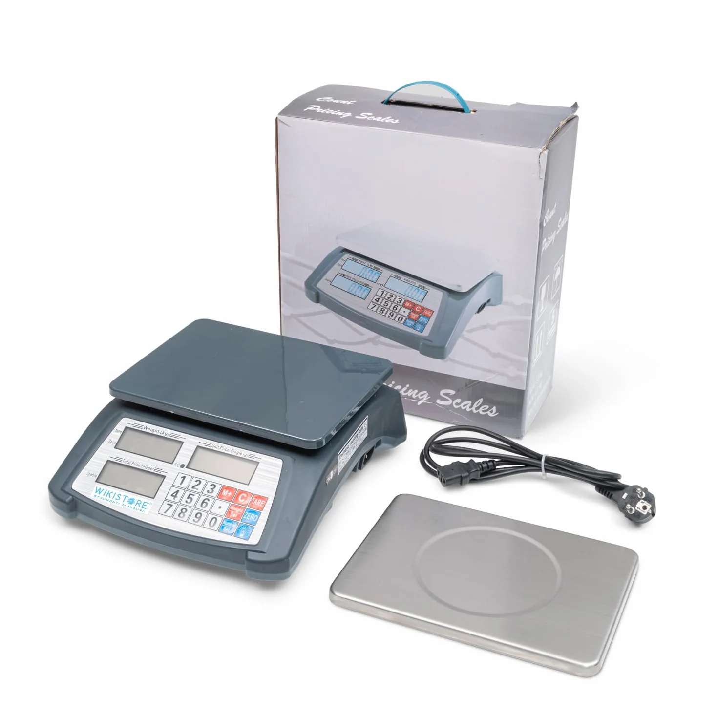 BILANCIA DIGITALE 6 kg, Bilancia elettronica risoluzione 0,2gr, 3 display, funzione conta pezzi