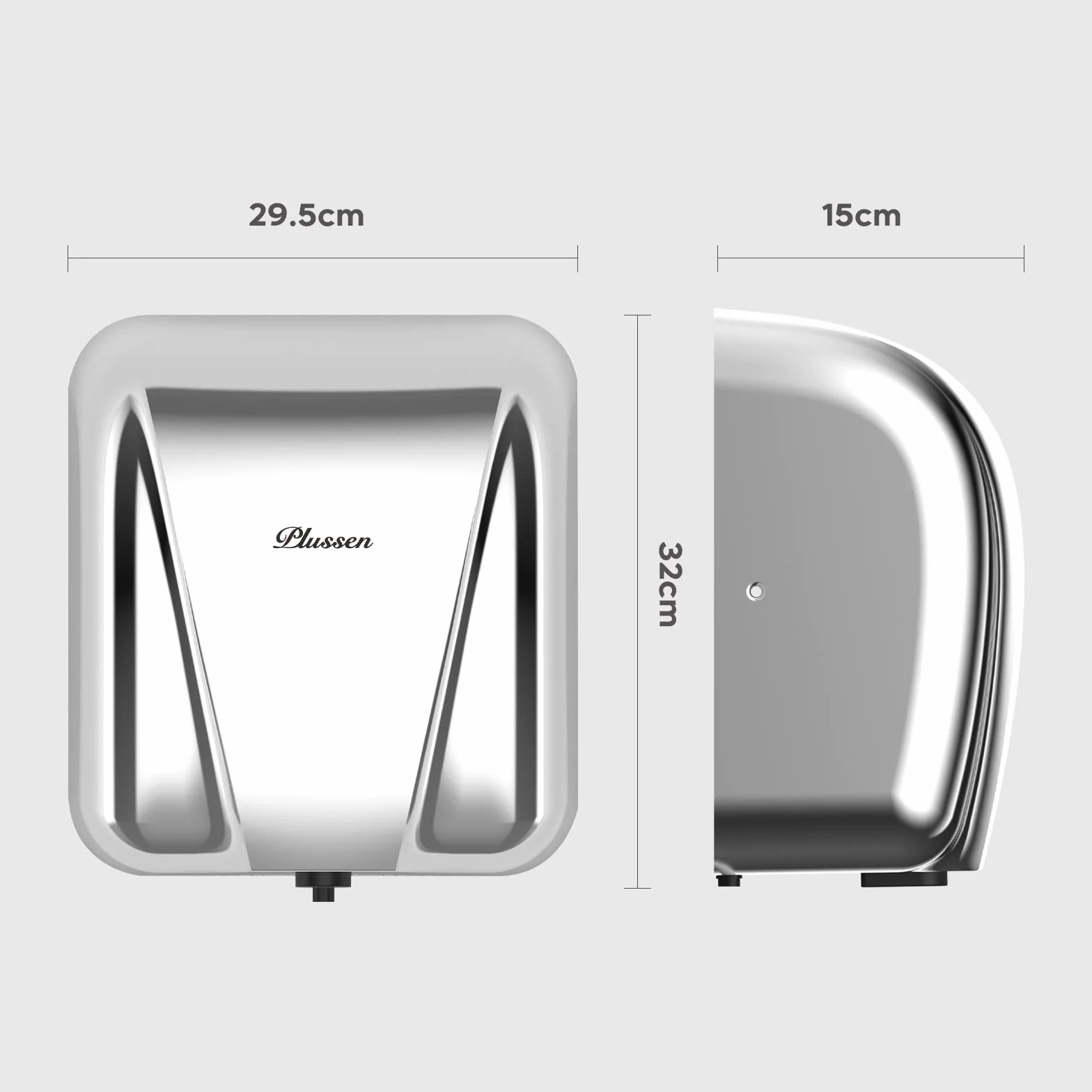 Asciugamani Elettrico Automatico 1800W Asciugatura Rapida 7-10 Secondi Acciaio Inox