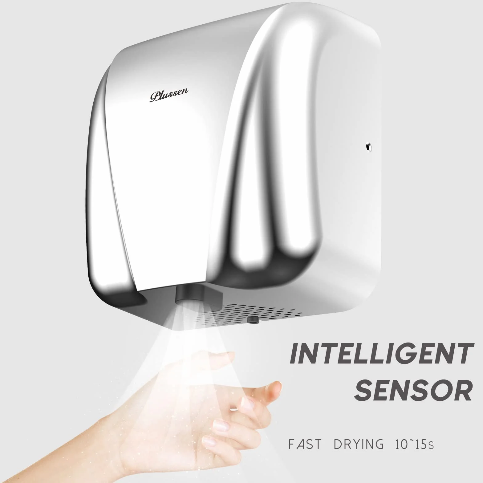 Asciugamani Elettrico Automatico 1800W Asciugatura Rapida 7-10 Secondi Acciaio Inox