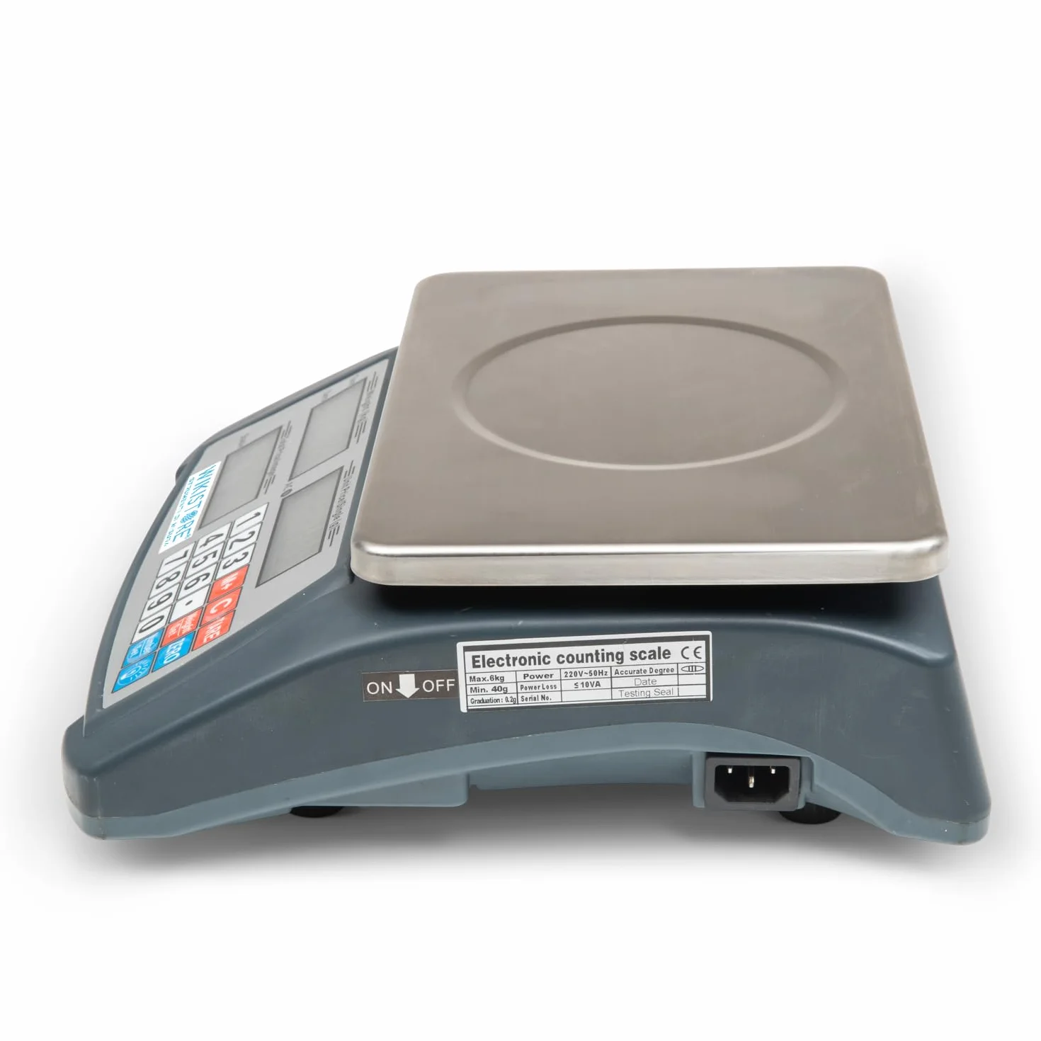 BILANCIA DIGITALE 6 kg, Bilancia elettronica risoluzione 0,2gr, 3 display, funzione conta pezzi