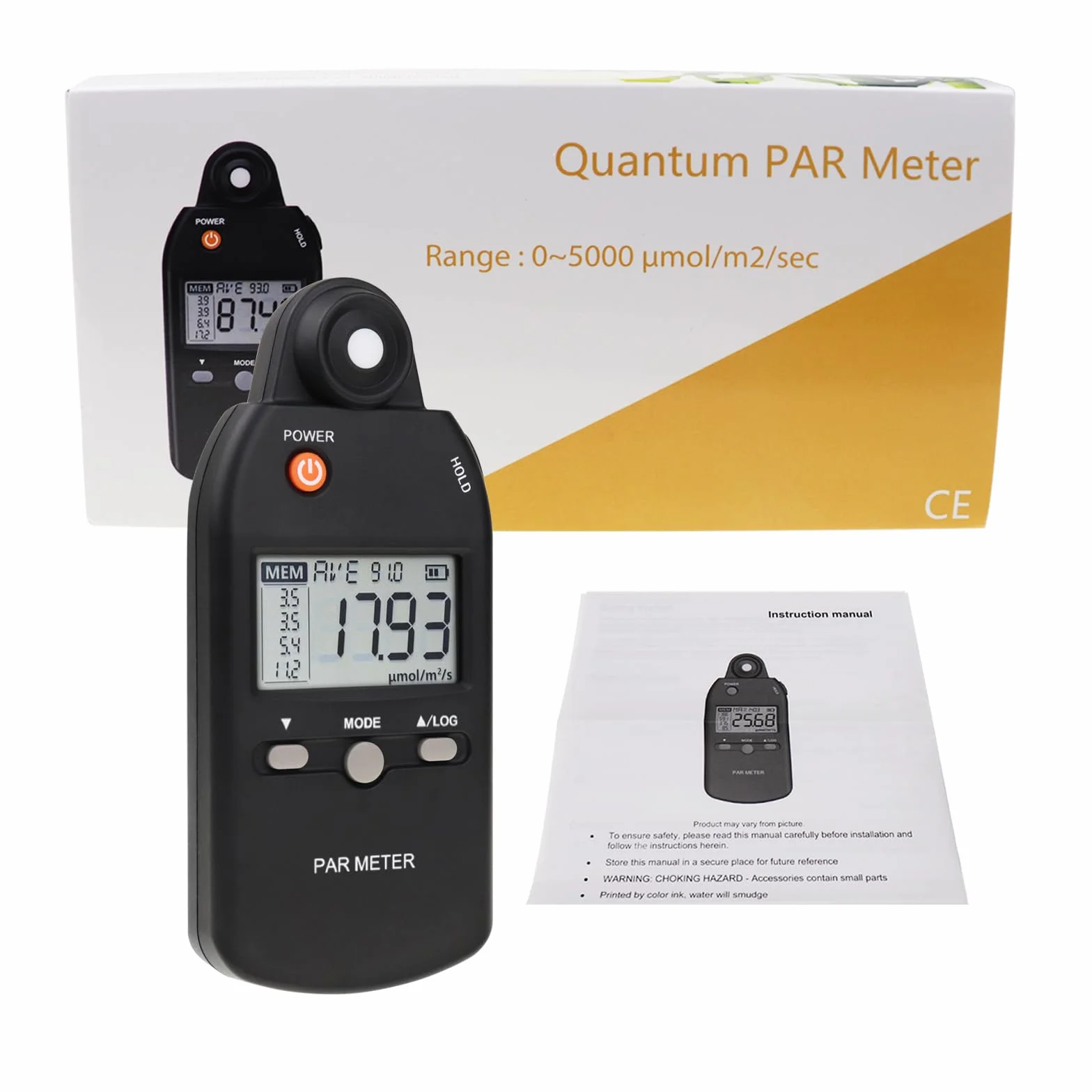 Quantum PAR Meters PPFD tester 400-700nm Lux per piante da interno ed esterno