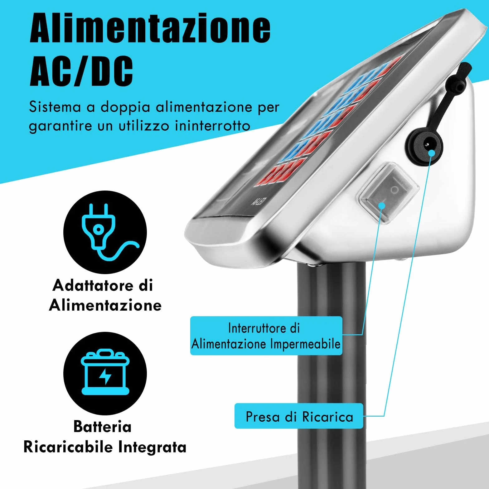 RELAX4IFE Bilancia Digitale Elettronica 300 Kg, Bilancia Professionale per Negozio Azienda Fabbrica (Argento)