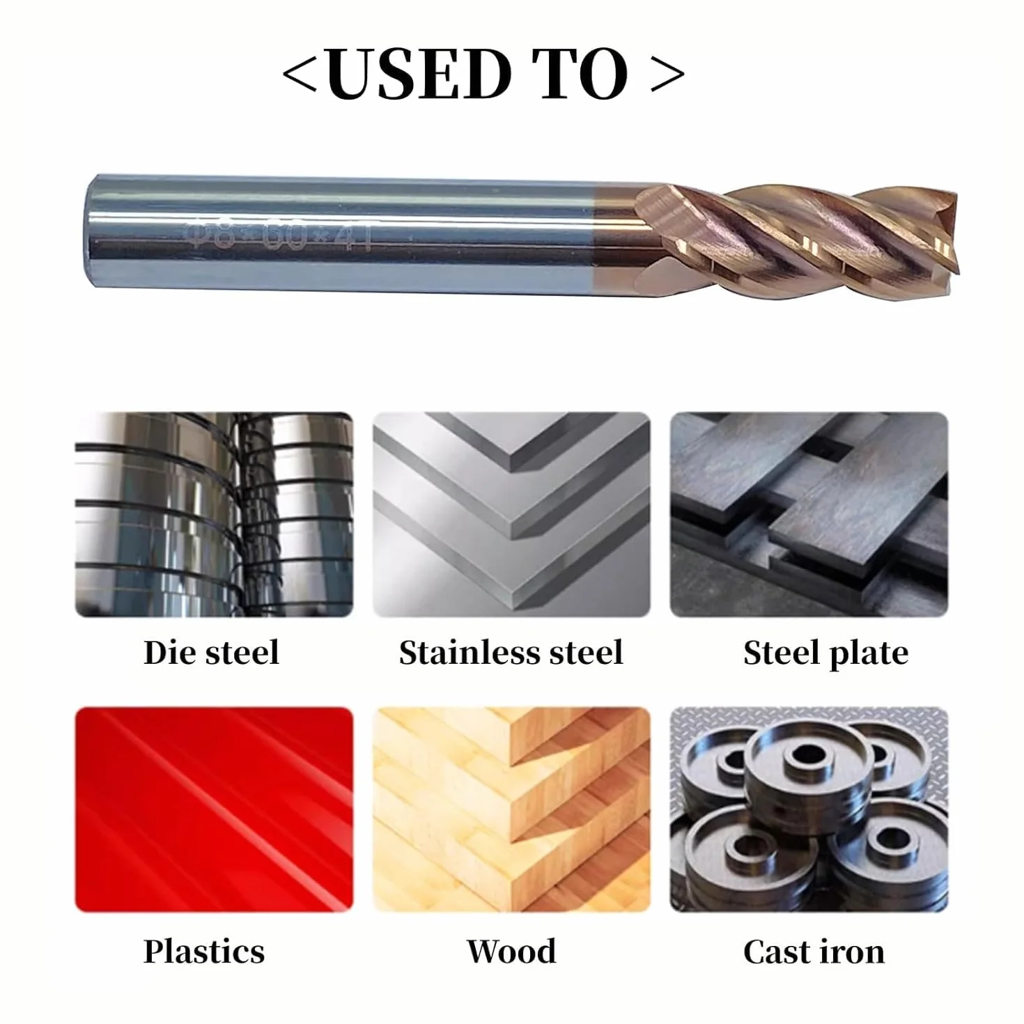 3 punte HRC55, diametro 12 mm, fresa a 4 tagli, fresa CNC, acciaio al tungsteno, rivestimento nano, fresa quadrata in metallo duro (HRC55D12x75-4F)