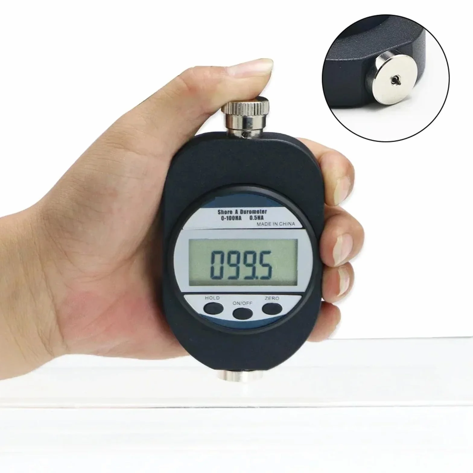 Durometro Digitale Shore A 0~100HA Gomma Plastica Misuratore di Durezza Display LCD