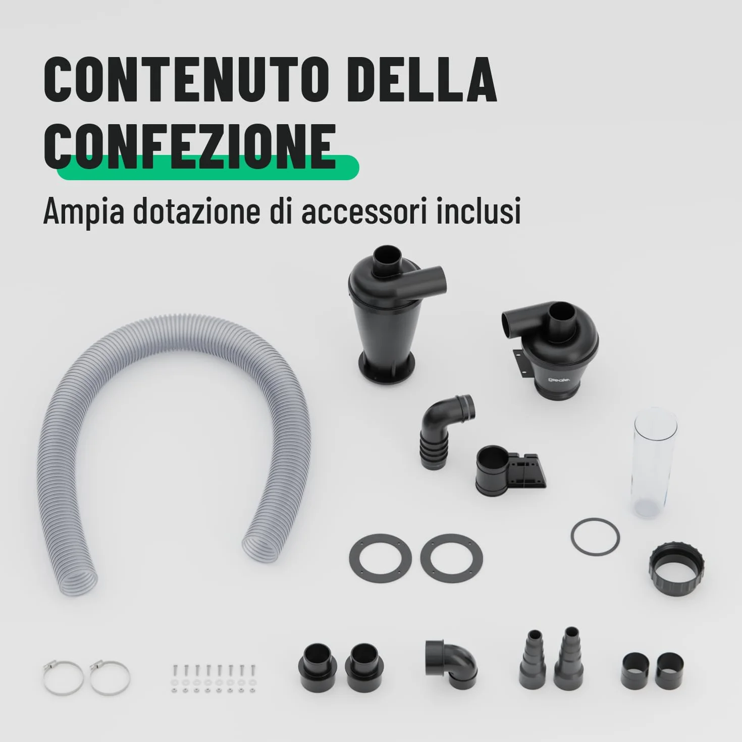 greate ciclone separatore per legno a 2 stadi - aspirazione ciclonica per officina, mobile o fissa - Dust Commander