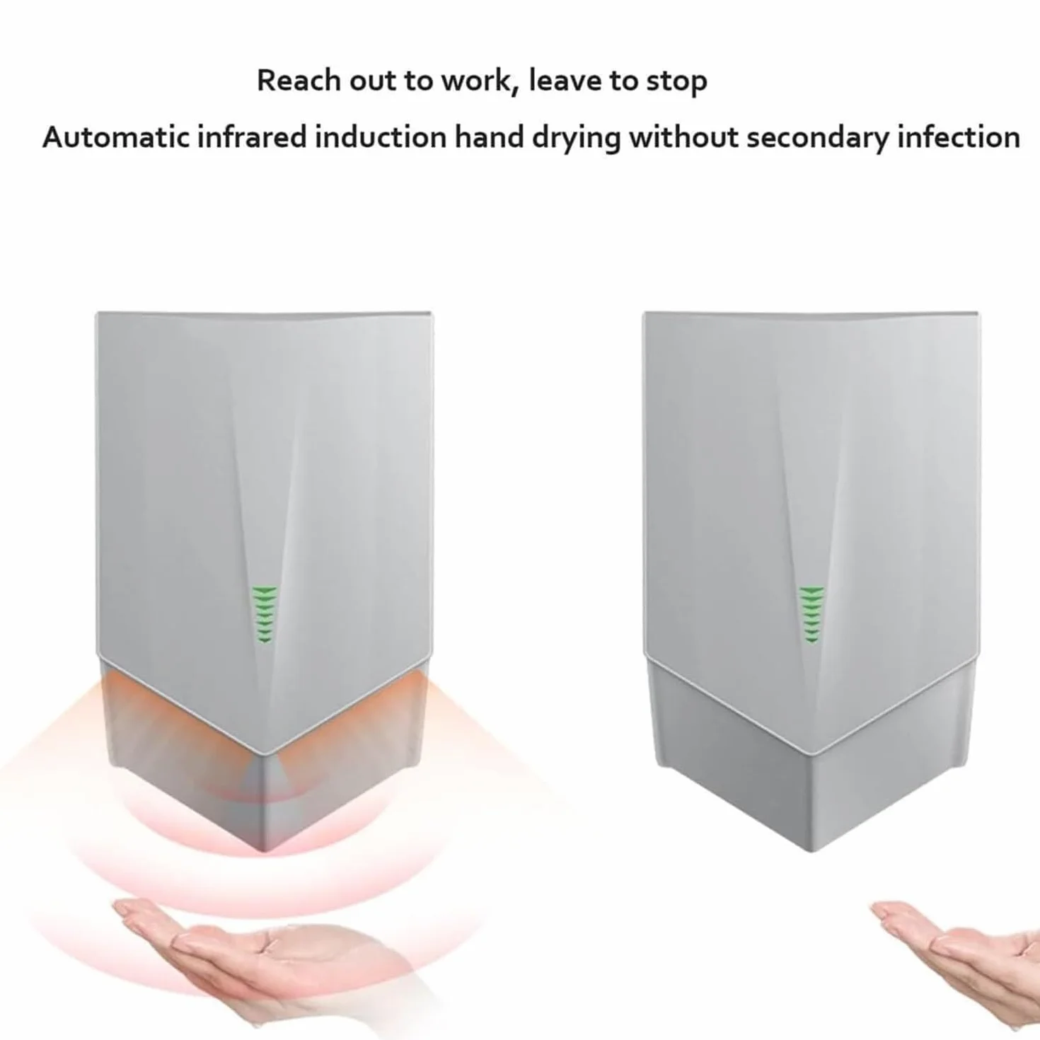 Asciugamani a induzione automatica 1200W Elettrico A Parete Commerciale 6-10 Secondi Asciugatura Rapida Basso Energia