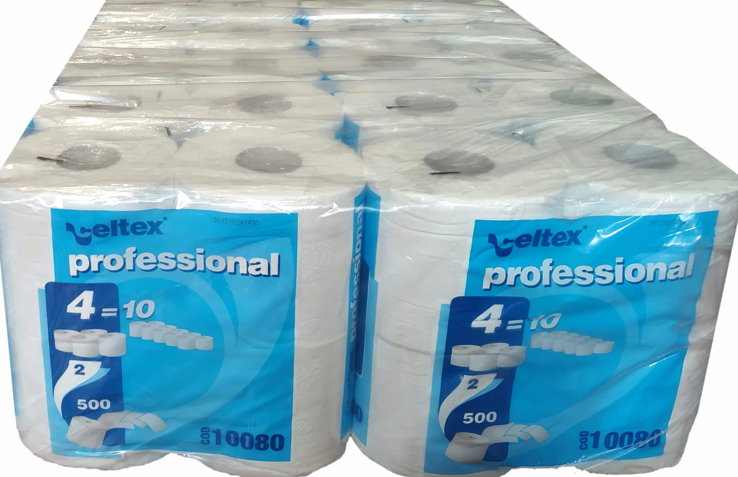 Carta Igienica Professionale 500 Strappi 2 Veli Pura Cellulosa 100% Bianca 40 Rotoli