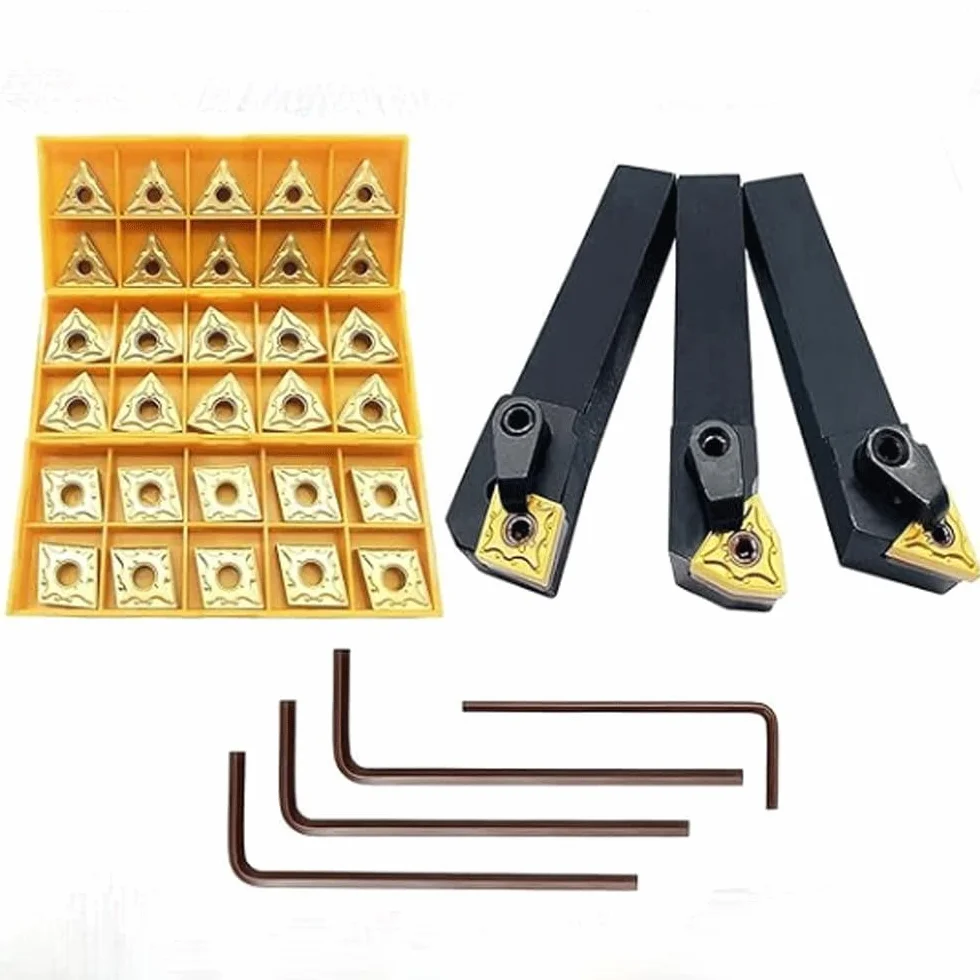 5/8" 36 pezzi per tornitura esterna per tornio CNC indicizzabile, abito MTJNR1616H16 + MWLNR1616H08 + MCLNR1616H12 con TNMG 331,WNMG431,CNMG431 Inserti di tornitura in metallo duro.