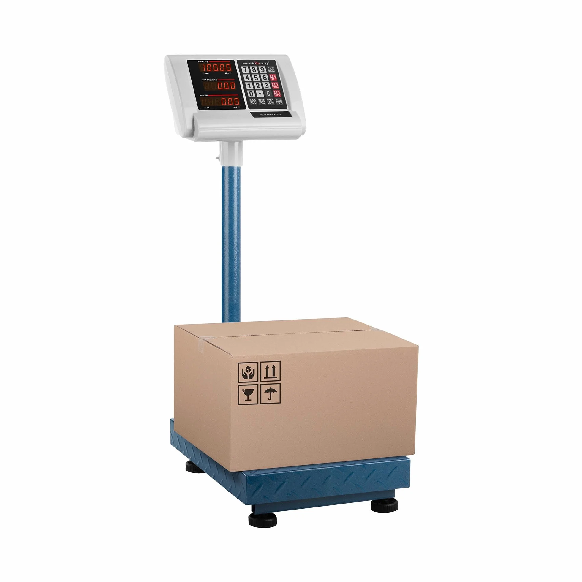 Steinberg Bilancia Piattaforma Industriale SBS-PF-100/10B 100 kg ±10 g 40x30 cm LED