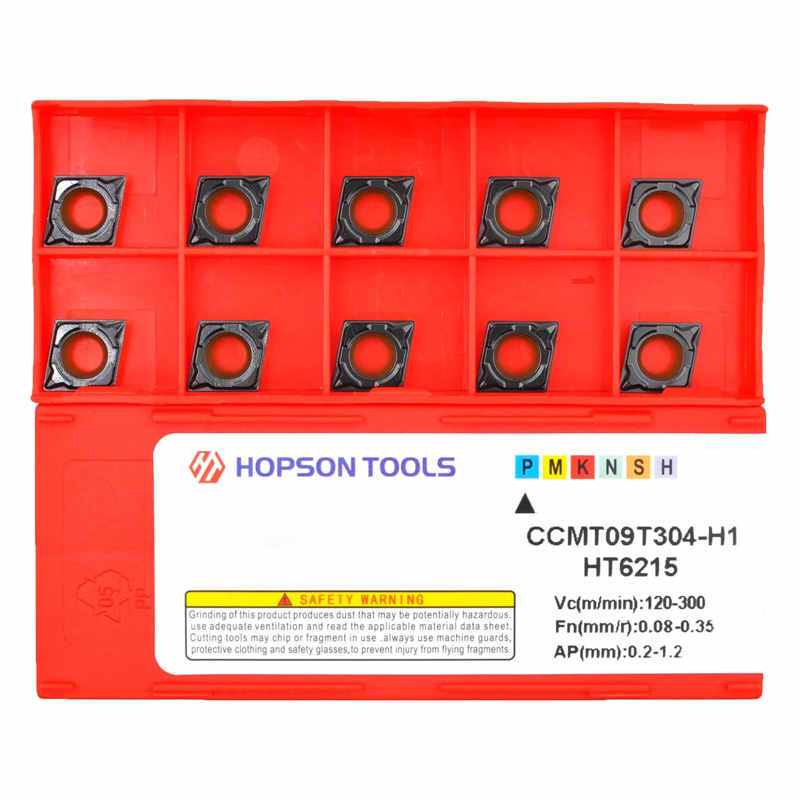 Inserti per tornitura CCMT32.51 CCMT09T304-PF metallo duro integrale per taglio finitura acciaio 10 pezzi