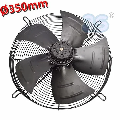Ventilatore assiale aspirante 350 mm 135 w 220 v - con motore e griglia
