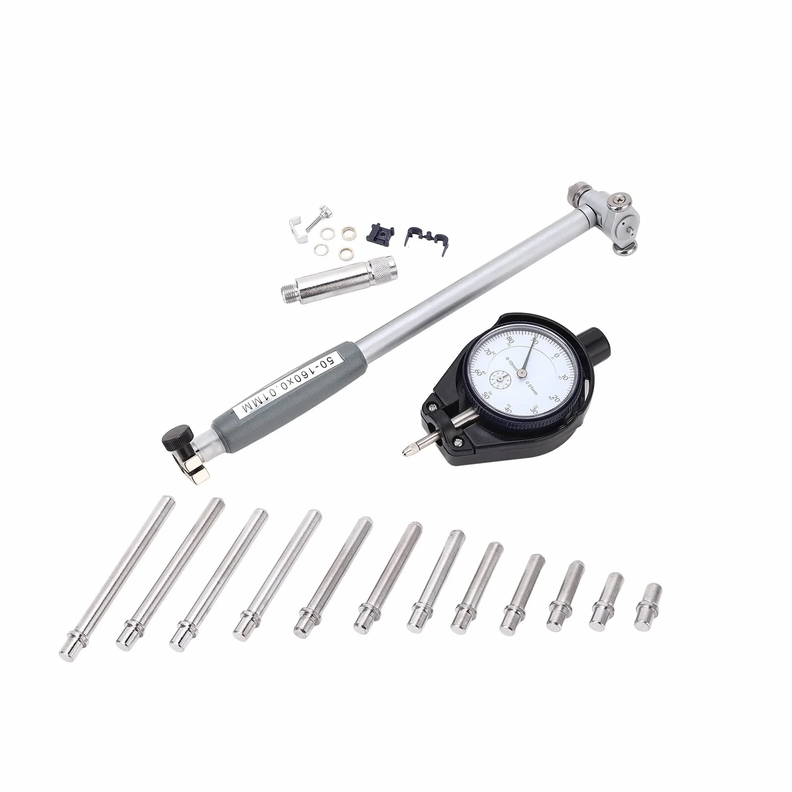 Calibro Cilindrico in Lega di Alluminio 50-160 mm Ad Alta Precisione per Uso Industriale Nero