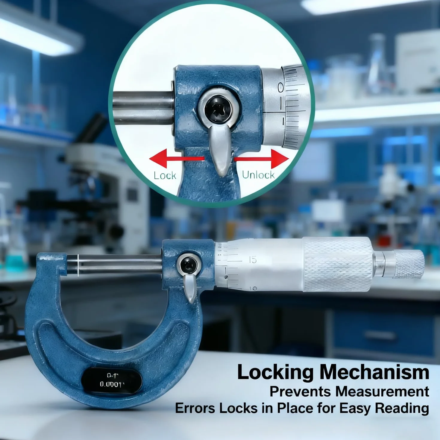 Micrometri per Esterni 0-75mm Kit da 3, Alta Precisione ±0.01mm con Valigetta