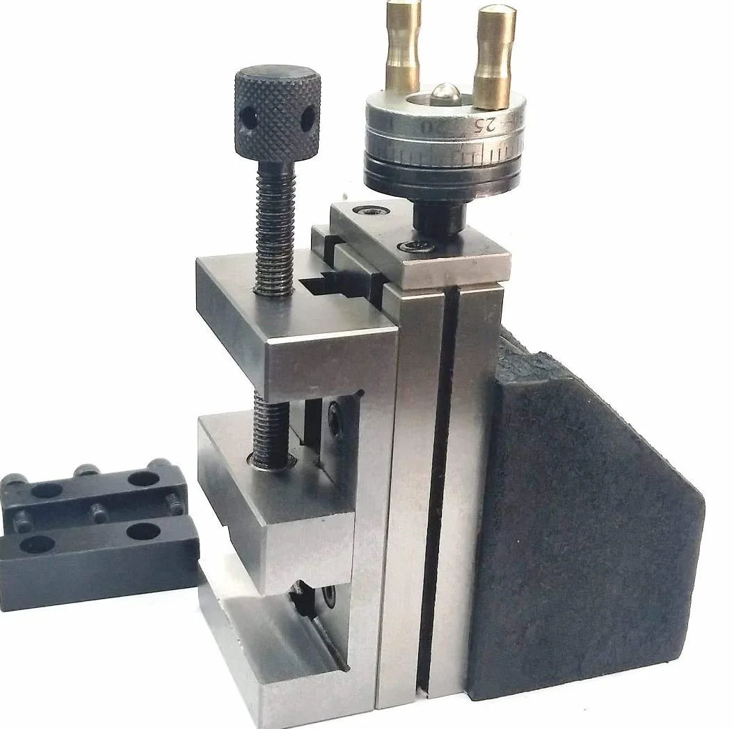 BUYOHLIC - Mini slitta verticale (90 x 50 mm) con morsa in acciaio da 2"/ 50 mm - Fresatura istantanea su piccoli torni da banco (slitta verticale con morsa in acciaio da 2")