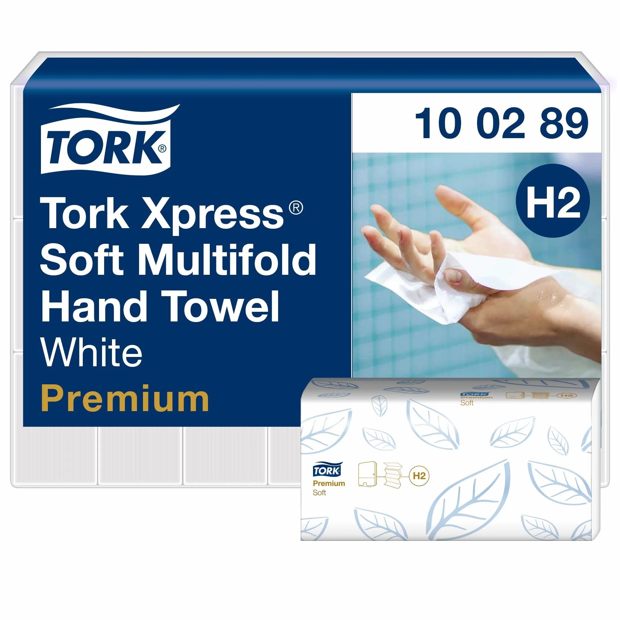 Tork Xpress Tovaglioli di carta intercalati Soft bianchi H2, qualità Premium, 2 veli, piegati a Z, assorbenti, 21 confezioni da 150 asciugamani, 100289