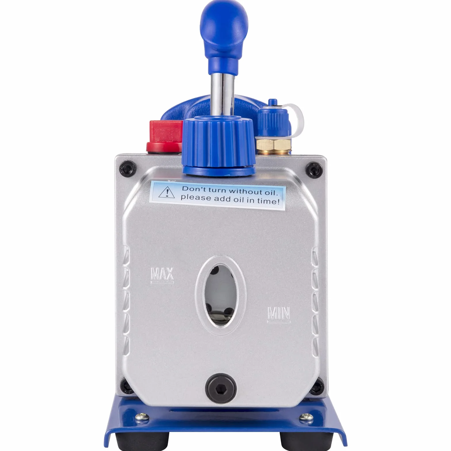 VEVOR Pompa Vuoto per Condizionatori 3CFM 1/4HP, Pompa a Vuoto per Refrigerazione da 85 Lt/min con Manometro AC/DC, Pompa a Vuoto per Condizionatori R22, R134A, R410A
