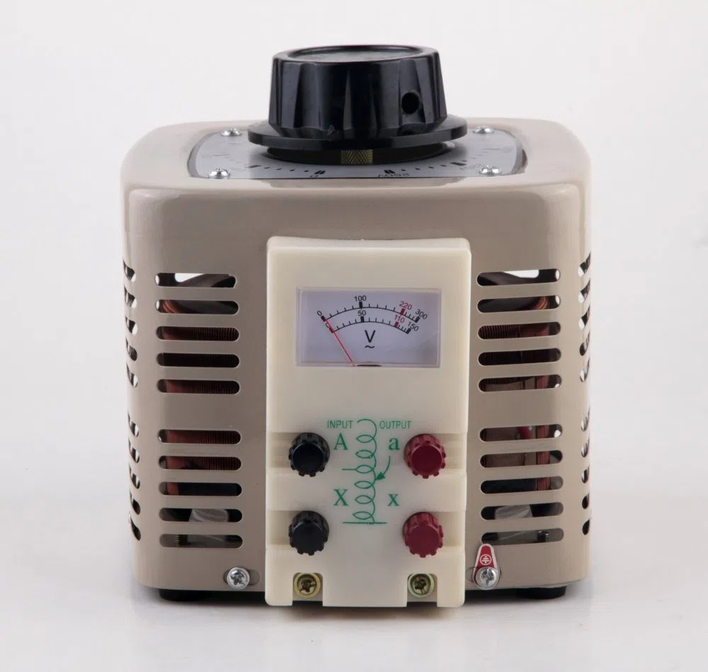 Variac Trasformatore Variabile TDGC2-2KVA 8A 0-250VAC Voltmetro Analogico Integrato per Laboratorio e Industria