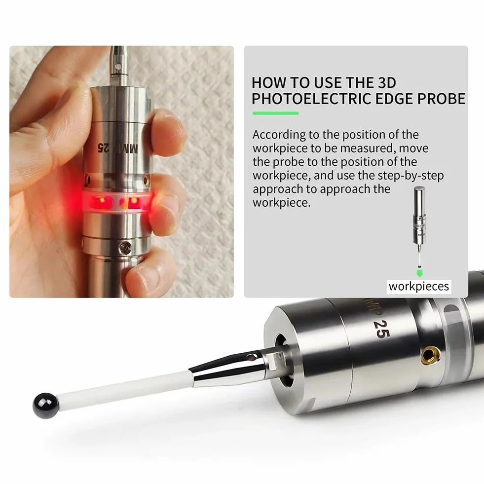 Alta 3D CNC Touch Probe Edge Finder, ripetibilità 0.001mm per centri di lavoro