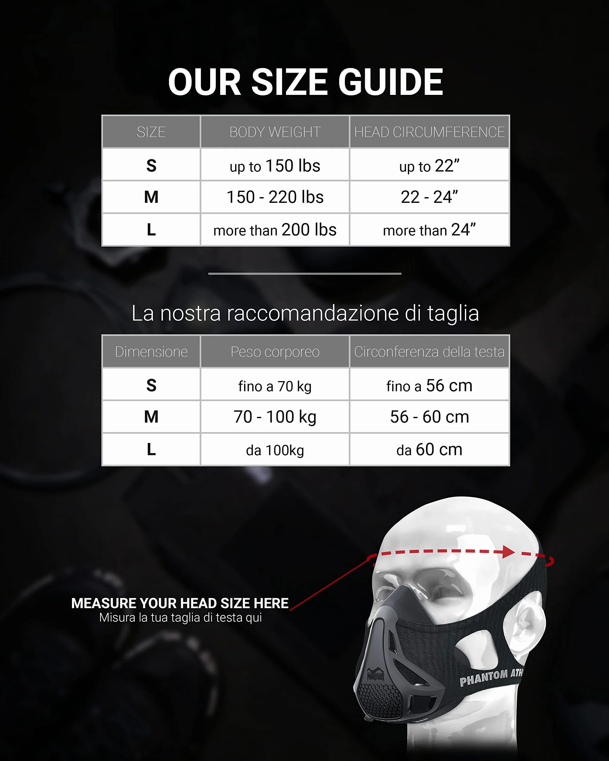 Phantom Athletics Training Mask - Maschera da Elevazione