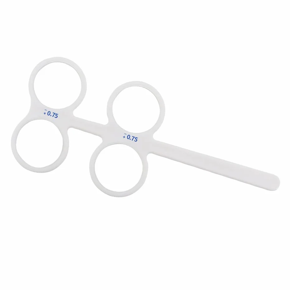 Attrezzatura optometrica occlusore con supporto flipper ottico plastica 4 lenti