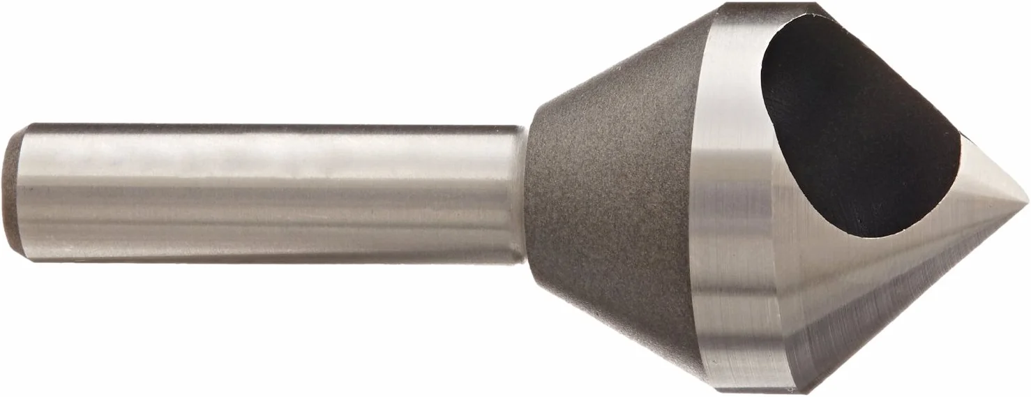 KEO 53512 Cobalt Steel single-end Countersink, Uncoated (Bright) Finish, 82 Degree Point Angle, Round Shank, 5/40,6 cm, diametro del gambo 1/corpo 5,1 cm diametro