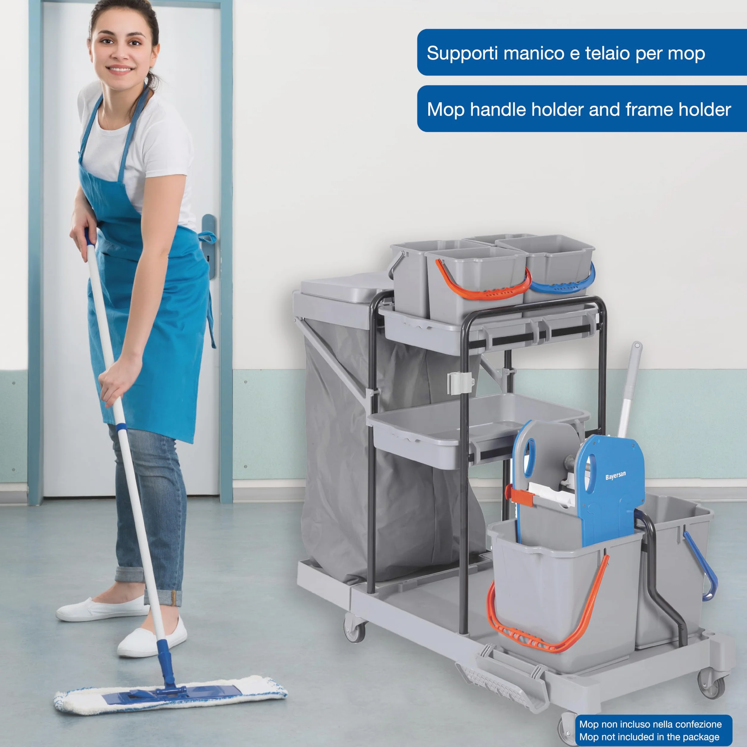 GIMA Carrello per pulizie multifunzionale