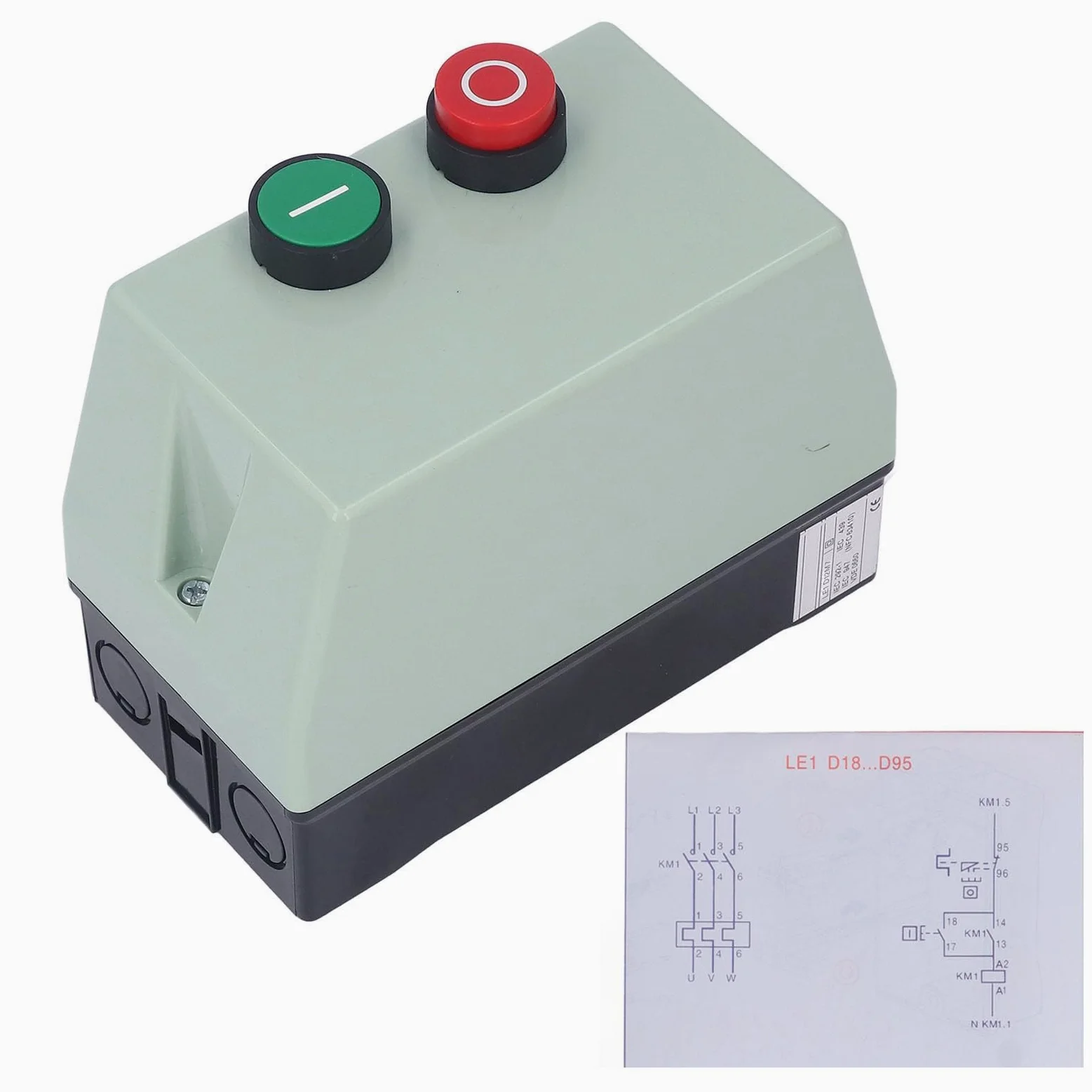 Interruttore Magnetico Avviamento Magnetico Ignifugo Impermeabile Scatola per Monofase 220V/230V Trifase 380V/400V 9A 13A Controlli