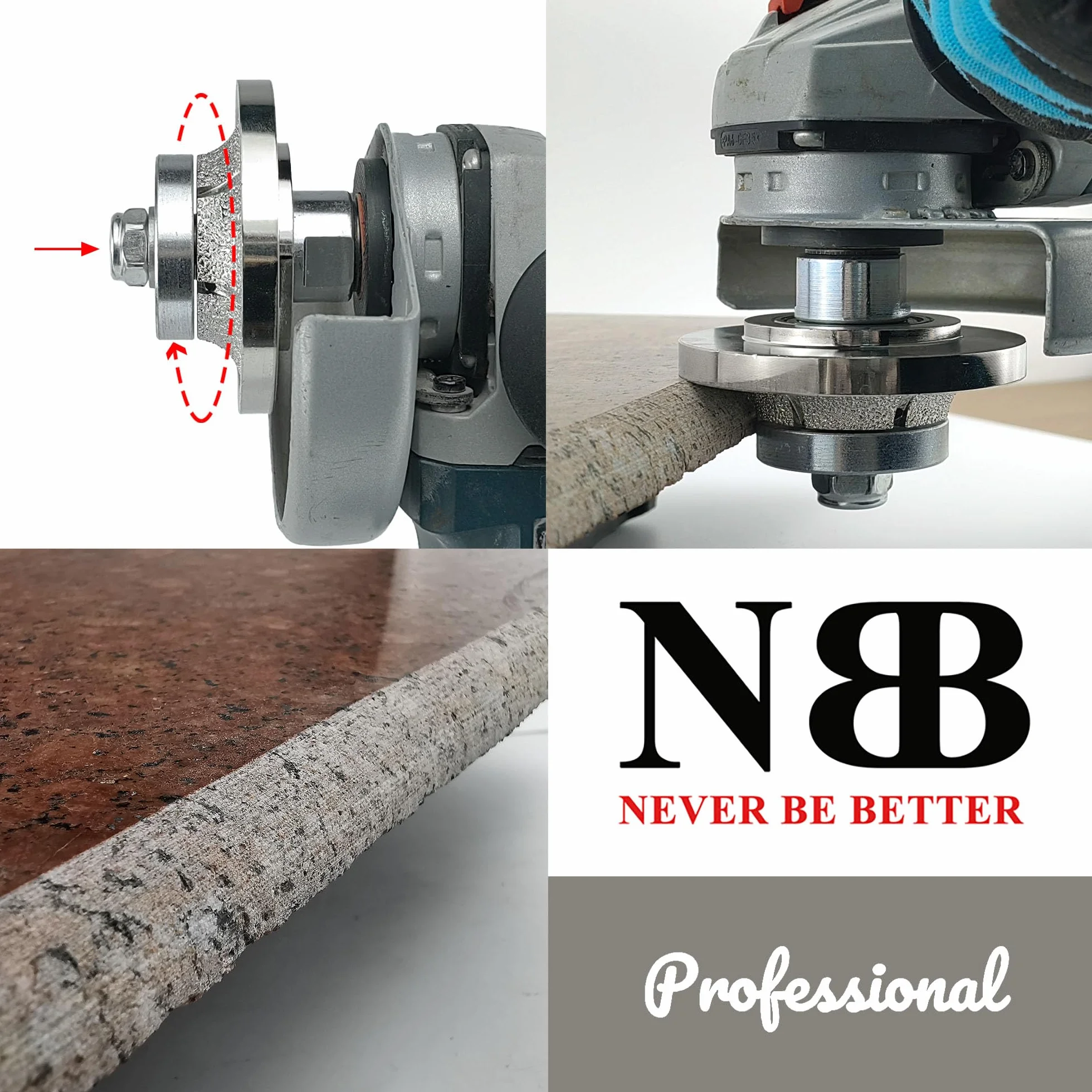 NBB Ruota diamantata Half-Bullnose B15 per smerigliatrice angolare piastrelle ceramica granito marmo