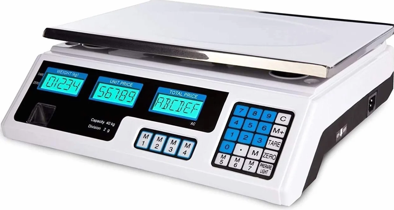 BILANCIA ELETTRONICA PROFESSIONALE DA BANCO DIGITALE 40 KG DOPPIO DISPLAY