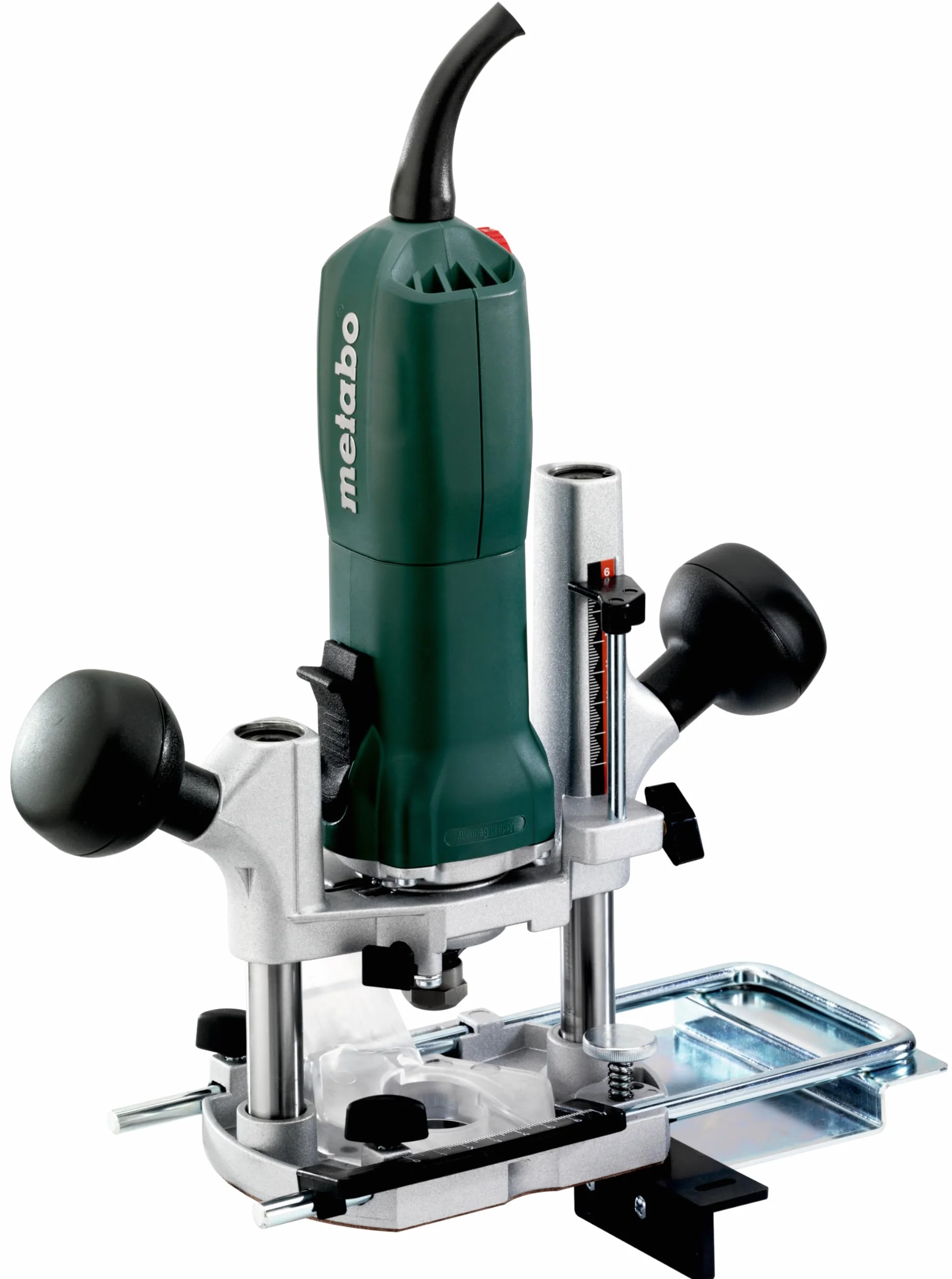 Metabo Fresatrice verticale OFE 738 – 600738000 – Fresatrice robusta con motore Marathon – Potenza assorbita nominale: 710 W – Cavo da 4 m