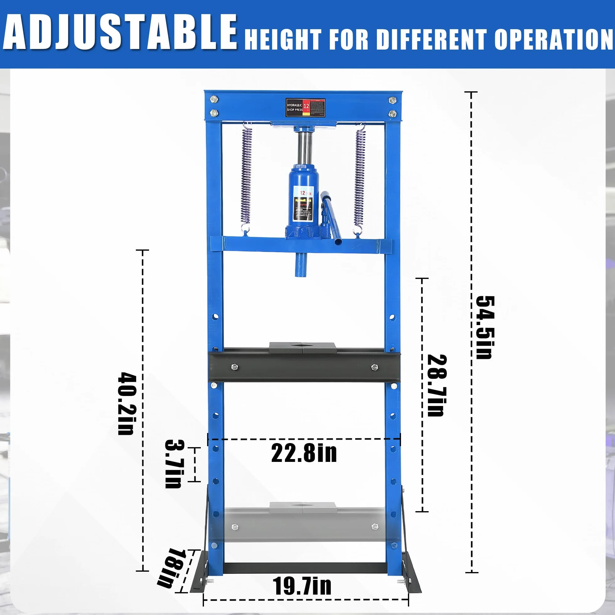 Pressa idraulica H-Frame 6/12 tonnellate per officina garage