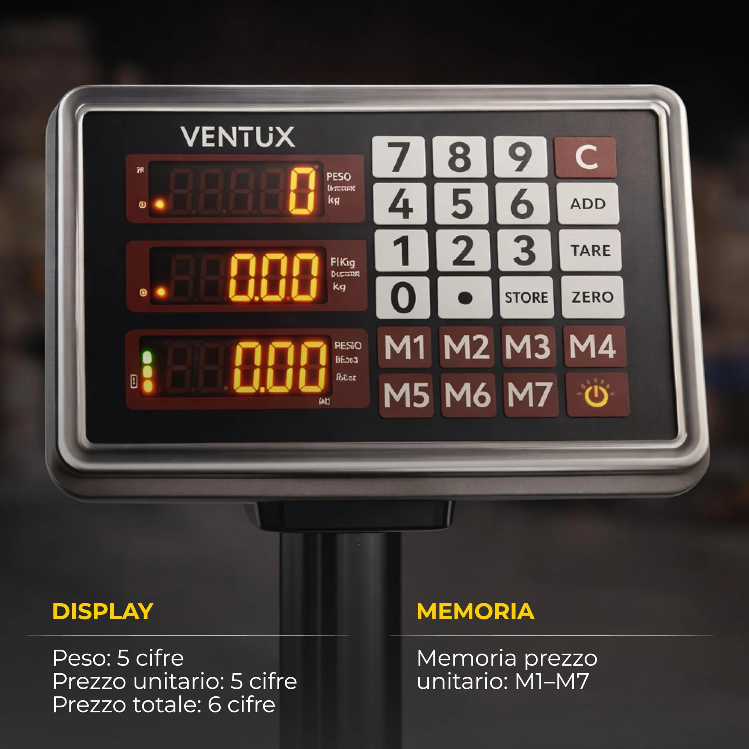 Bilancia Elettronica da Pavimento 300 kg LCD 50g Memoria 7 prezzi
