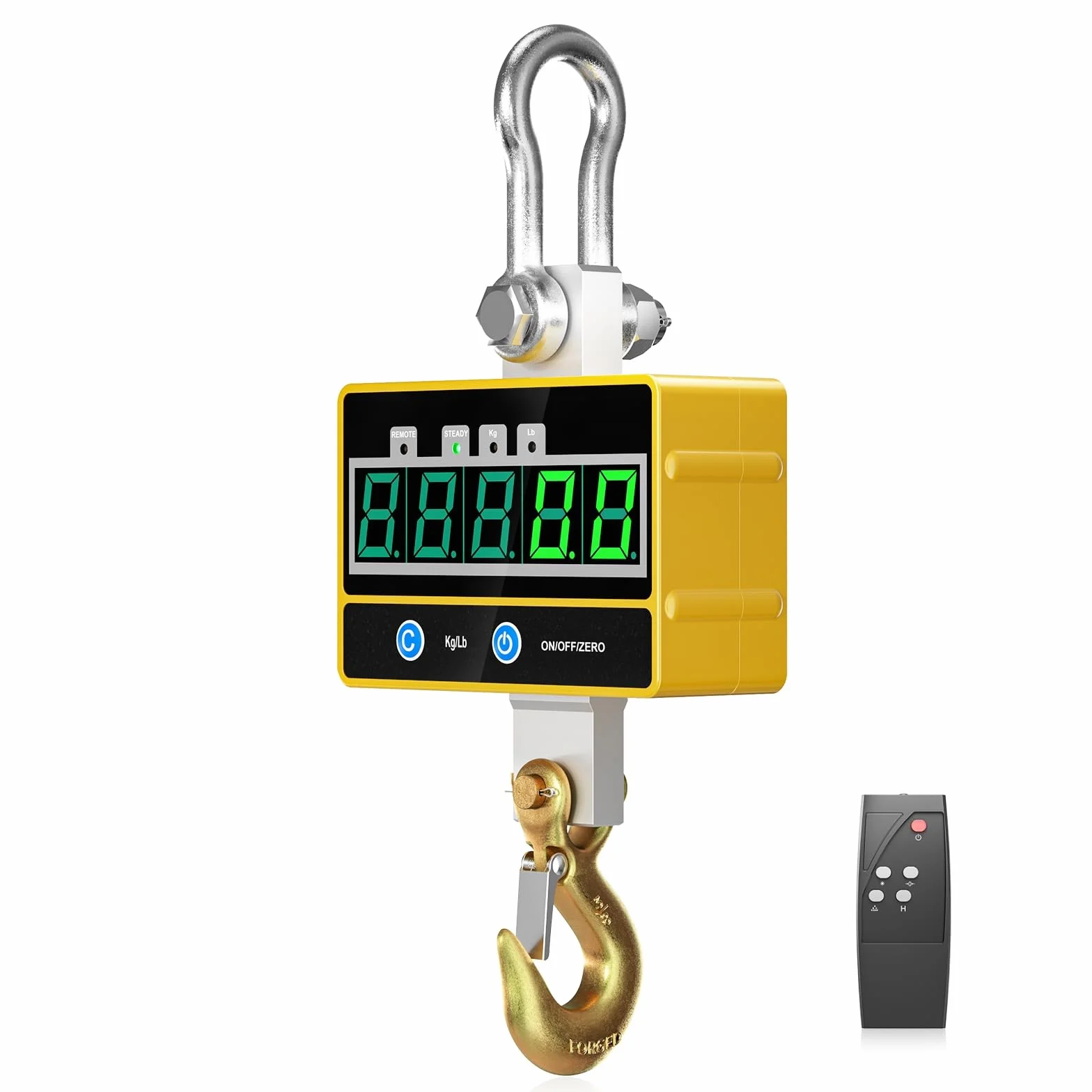 Pesante Bilancia elettronica 2000 kg Bilancia sospesa industriale per impieghi gravodi Bilancia da gru digitale ricaricabile Super Clear Bilancia elettronica a gancio 2T ad alta precisione