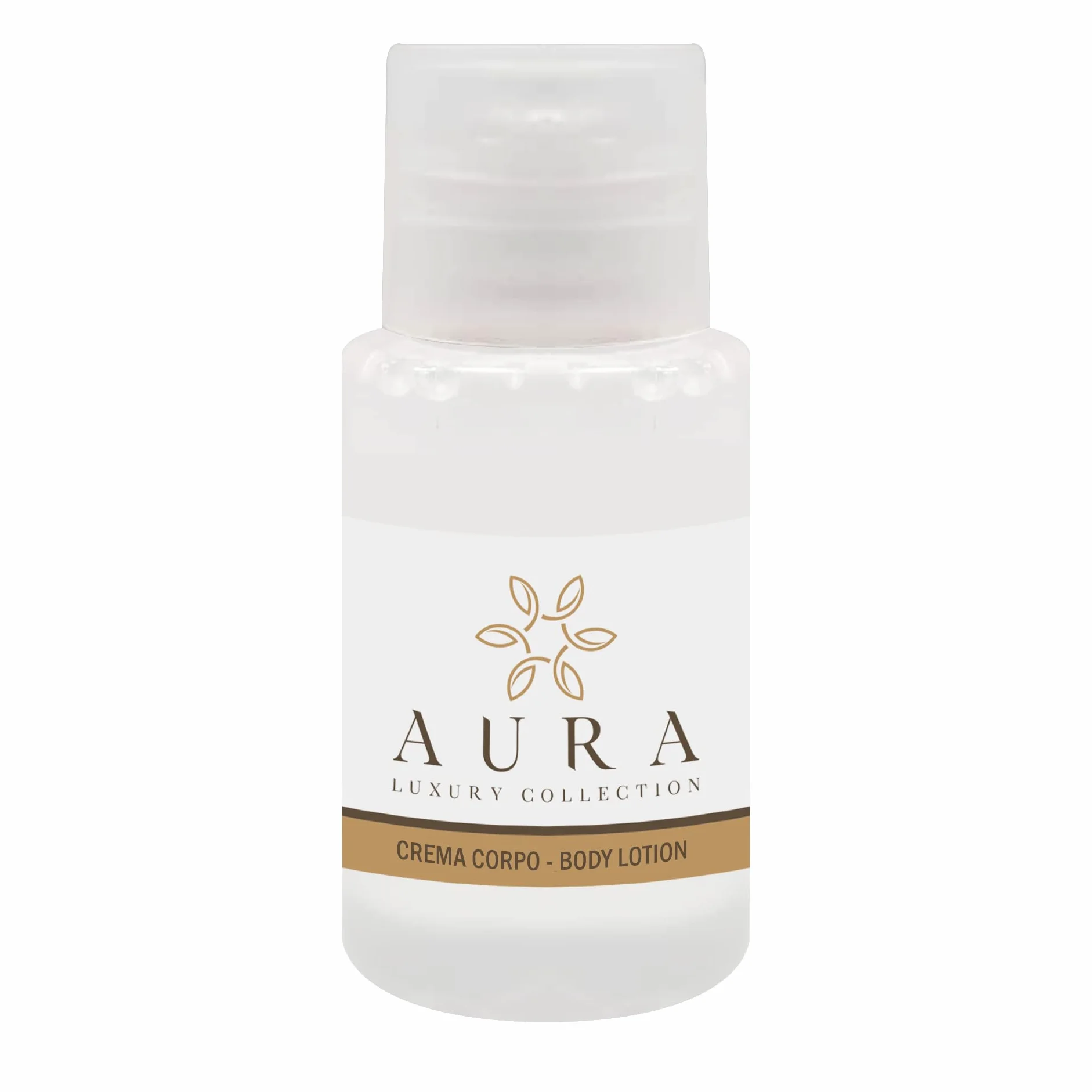 Aura Luxury Collection ® Kit cortesia 420 crema corpo 20 ml delicato per ospiti hotel e B&B