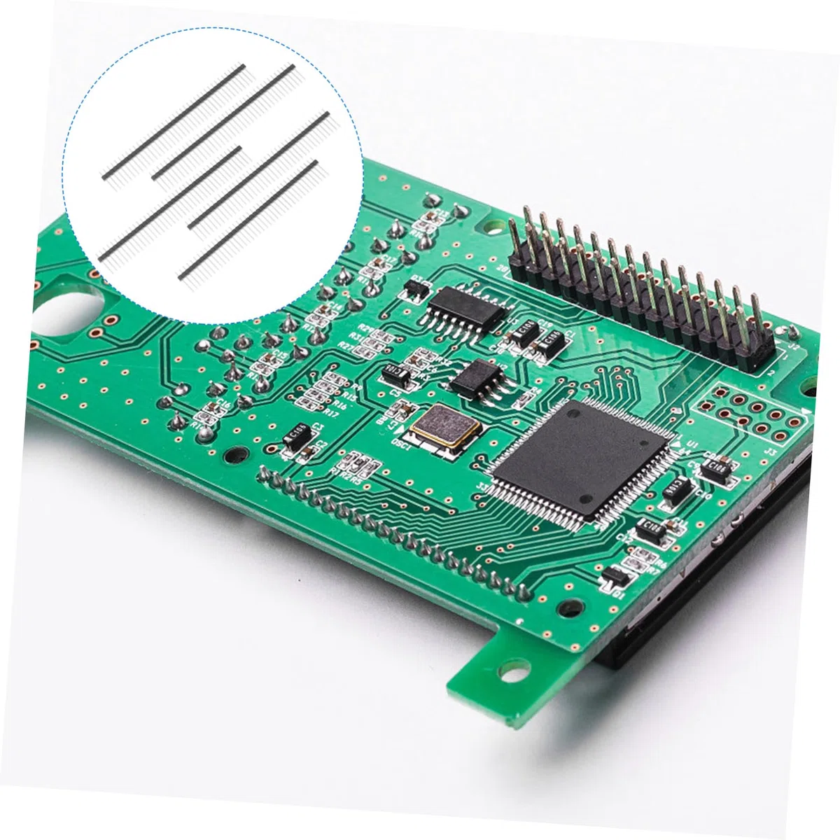 30 pezzi Connettori Pin Maschio Singolo per Pcb Accessori Strip in Rame Placcato Oro per Collegamenti Circuiti Elettronici
