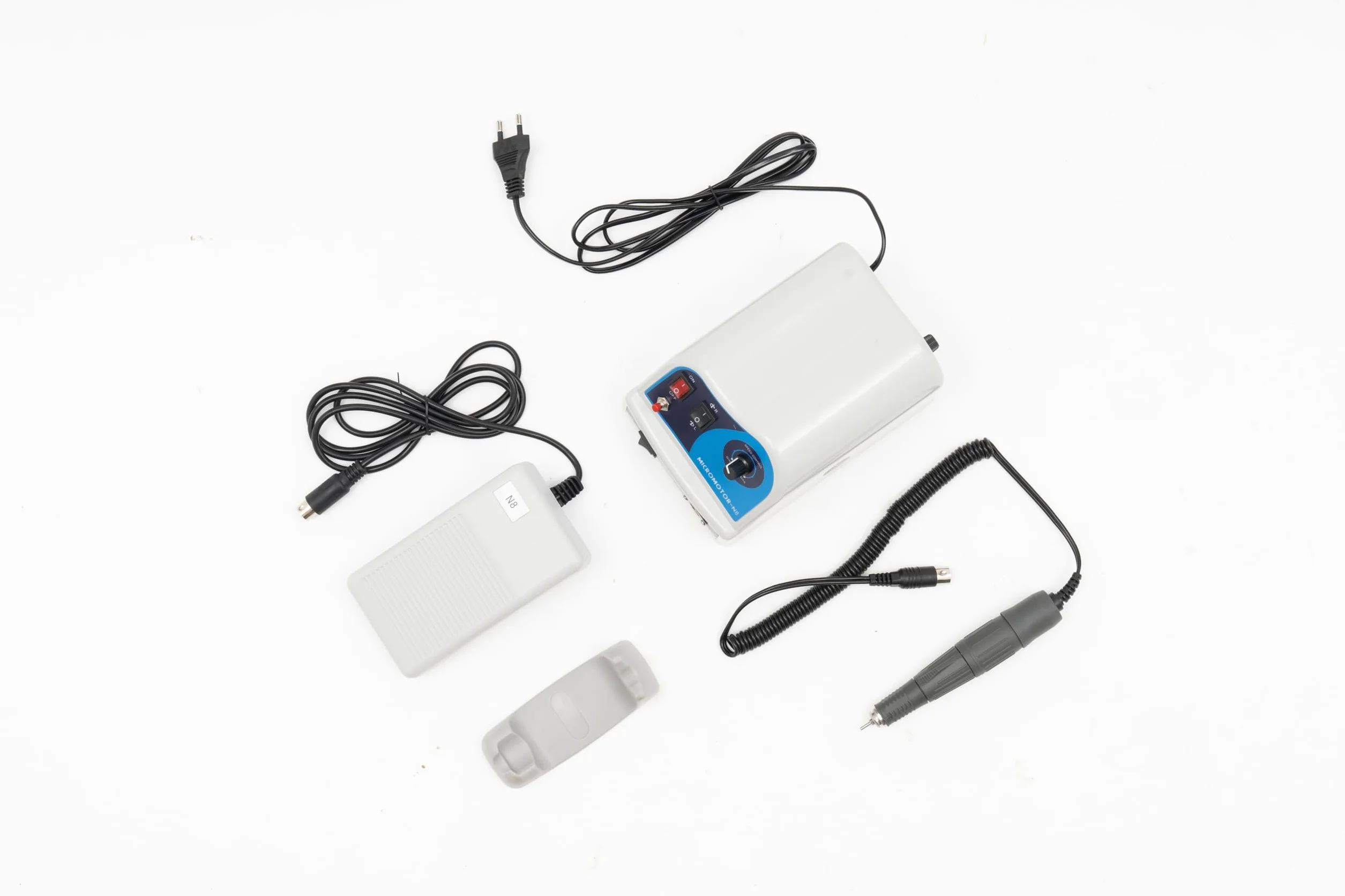 N8 - Micromotore elettrico da laboratorio, 0-45,000 rpm, 2,35 mm, lucidatrice, motore elettrico micromotore per gioiellieri, artigiani, attrezzature da laboratorio