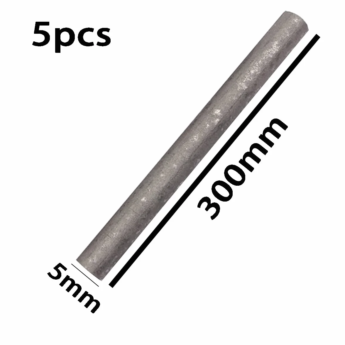 Barre in grafite 99,9% 300 mm diametro 3-10 mm 5 pezzi per metallurgia elettronica macchinari