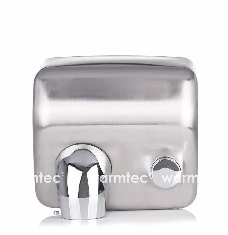 WARMTEC Asciugamani Elettrico 2500W Asciugatura Rapida 15s Acciaio Inox Argento